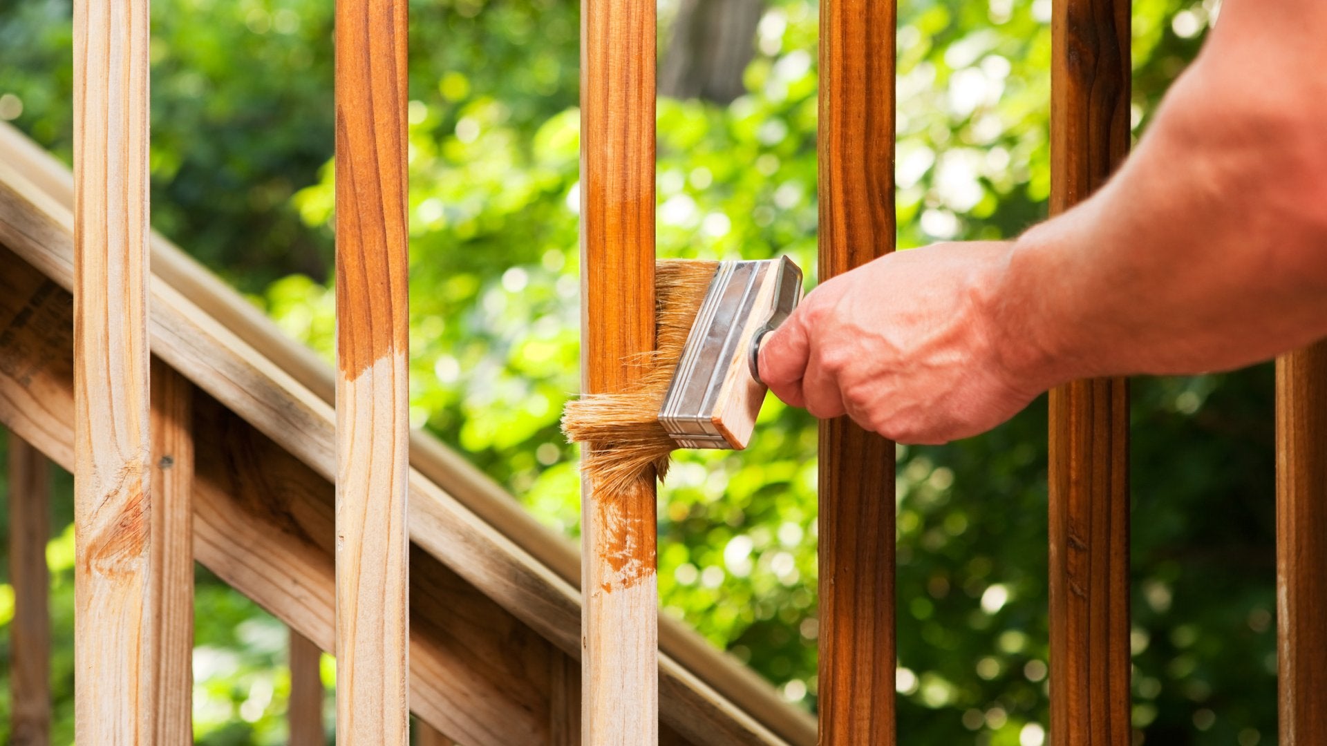 Fence staining