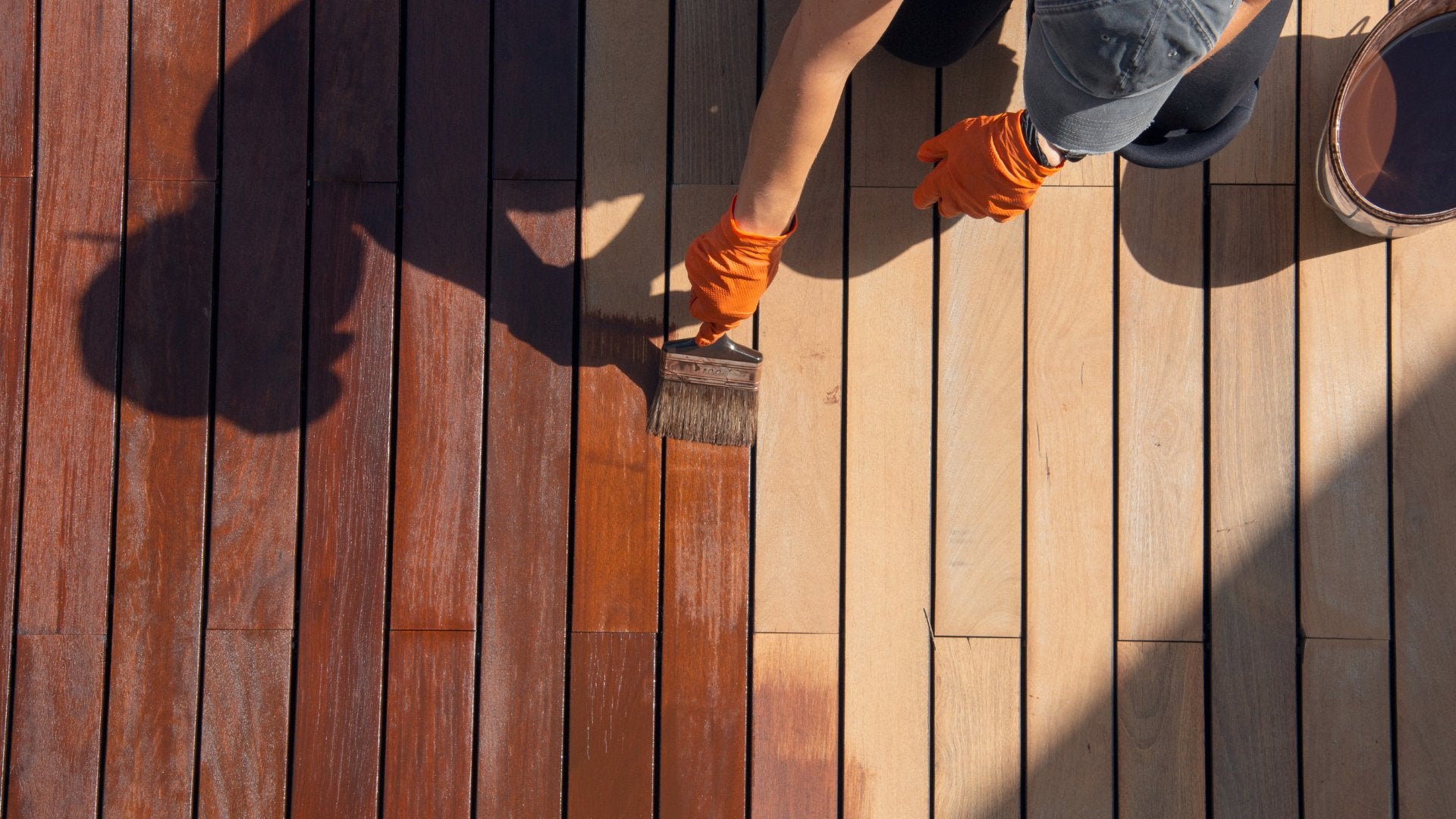 Deck staining