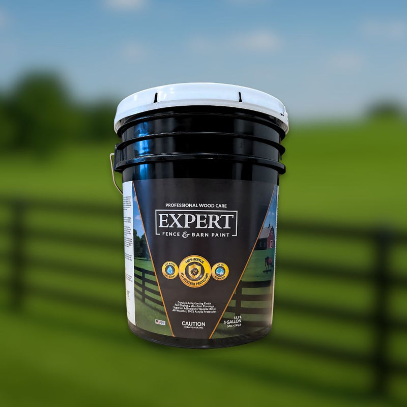 EXPERT Fence & Barn Paint - 100% Acrylic Agricultural Exterior Paint | Livestock Safe | 5-Gallon