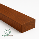 Pre-Stained 2x4x8 Cedar Fence Rails - Kiln Dried Six-Sided Chestnut Runners