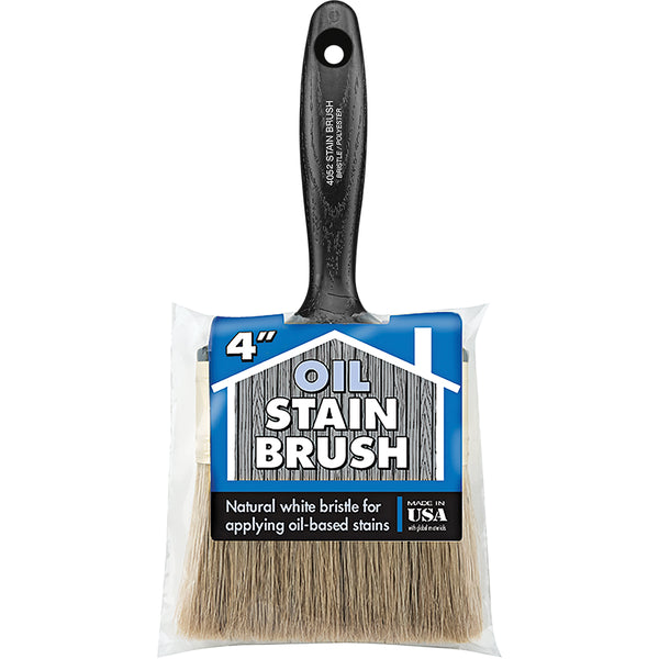 Wooster 4052-4 Professional Oil-Based Stain Brush - White China Bristle