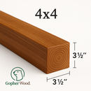 Pre-Stained 4x4x8 Cedar Fence Posts with PostSaver Sleeve - Kiln Dried Six-Sided Chestnut