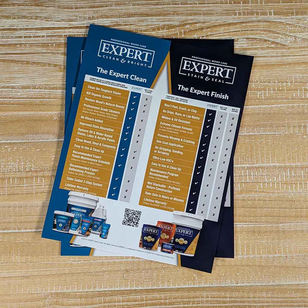 EXPERT Features-Differences Sheet 25 Pack - Stain & Seal Experts Store