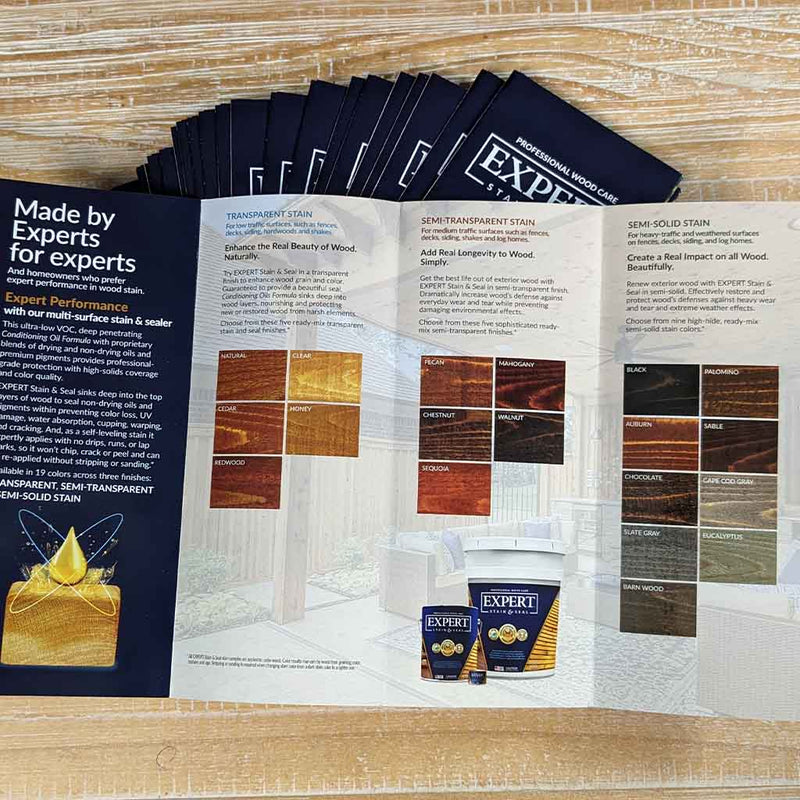 EXPERT Stain & Seal Brochures 25 Pack - Stain & Seal Experts Store