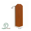 Pre-Stained Cedar Dog Ear Fence Pickets 5/8" x 5.5" x 6' - Kiln Dried Six-Sided Chestnut Finish