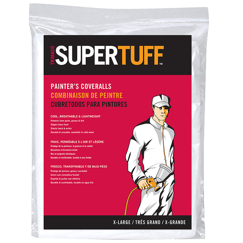Trimaco 9903 SuperTuff Coveralls Large - Professional Paint Protection- Large