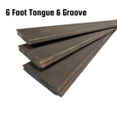 Pre-Stained Cedar Tongue & Groove Fence Planks ⅞" x 6" x 6' - Fence Trac System Compatible