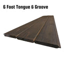 Pre-Stained Cedar Tongue & Groove Fence Planks ⅞" x 6" x 6' - Fence Trac System Compatible