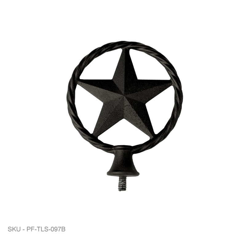 Post Caps Accent Finials Texas Star - Lasso - Fence Armor